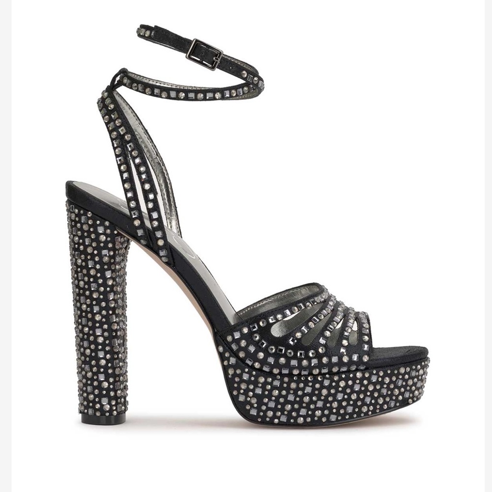 Iralin Rinestone Platform Heels